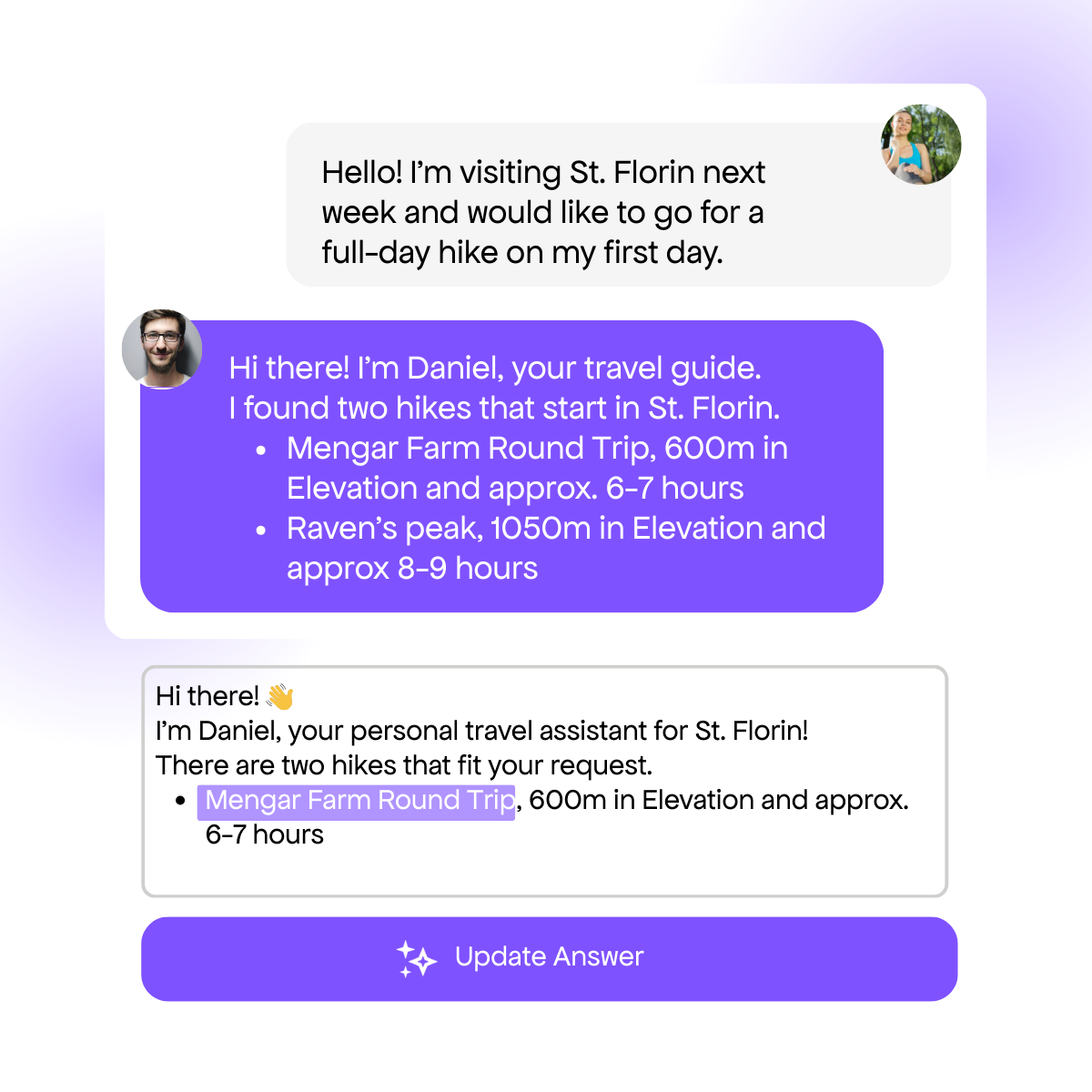 Test with local stakeholders